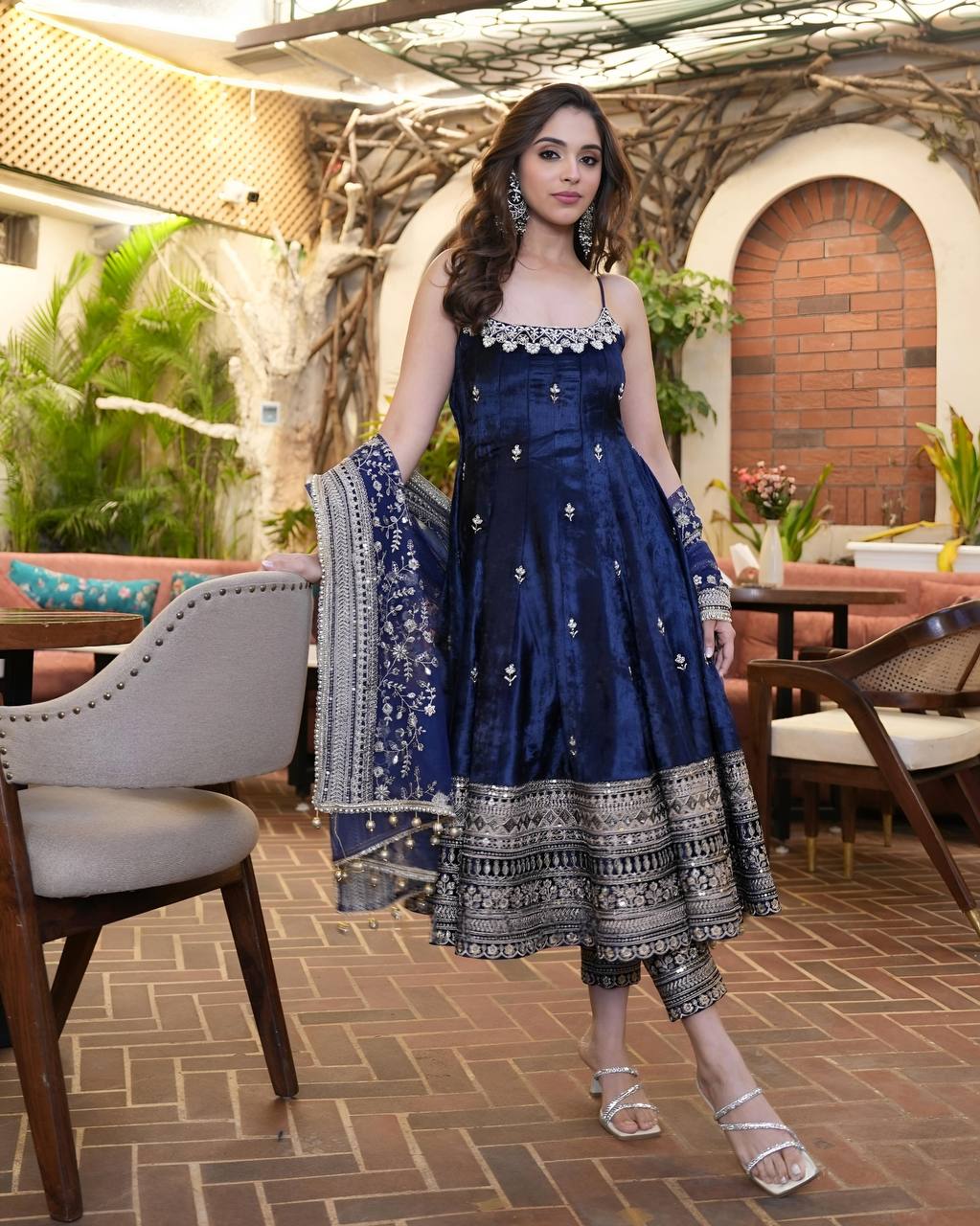 Disha's New Silk Premium Quality Anarkali Suit Set.