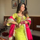 Jinu's Heavy Sequins & multi Zari Thread Embroidered work Set.