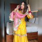 Siyara's Premium Zari Thread Embroidered Sarara Set.