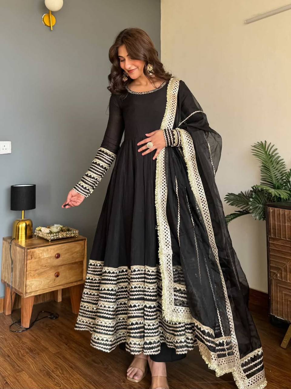 Divya's Rayon With Heavy codding Embroidered  Suit Set.