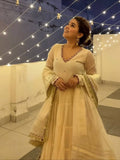 Khushi's New Off White Suit Set.
